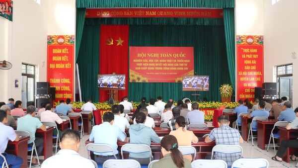 XÃ YÊN BÌNH TỔ CHỨC NHIỀU ĐIỂM CẦU THAM GIA HỘI NGHỊ TOÀN QUỐC HỌC TẬP, QUÁN TRIỆT NGHỊ QUYẾT HỘI NGHỊ LẦN THỨ TƯ BAN CHẤP HÀNH TRUNG ƯƠNG ĐẢNG KHÓA XIV
